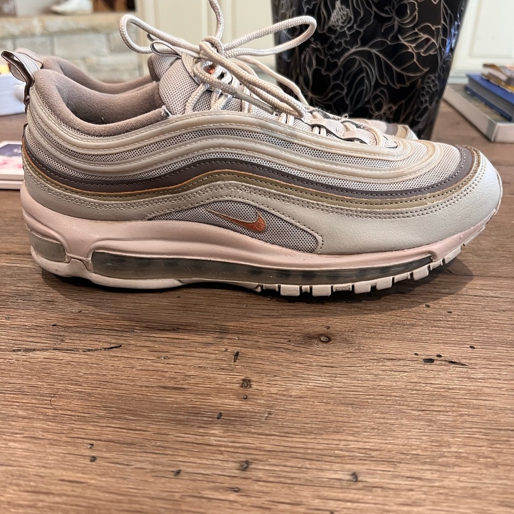 Nike Air Max 97 in Cream and Gray with  tan Accent